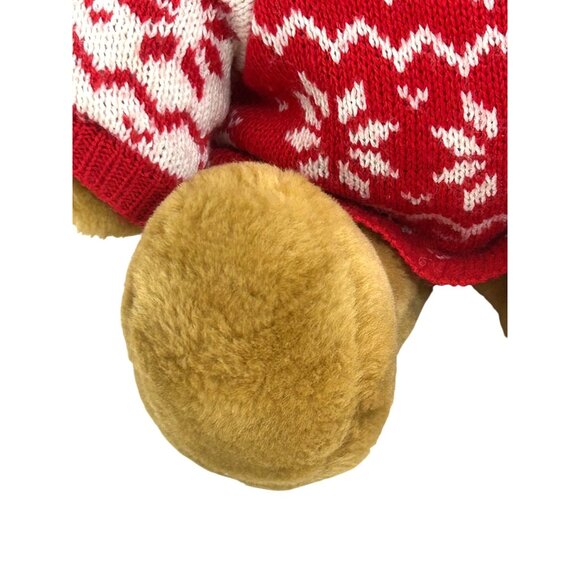 Paddington Bear Happy Holidays 1998 Vtg Plush Toy Sears Red Snowflake Sweater - Picture 9 of 14